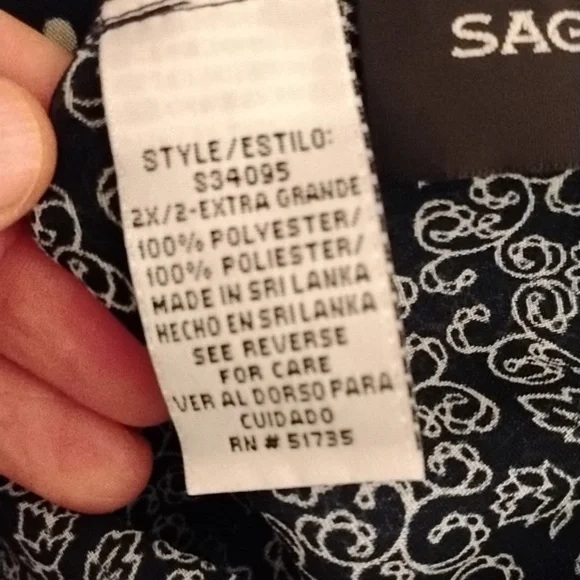 Reversible Flowy Summer Skirt And Blouse Set New Size 2X - Picture 6 of 8